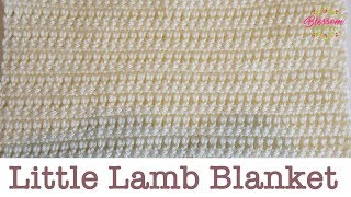 Easiest Crochet Baby Blanket Little Lamb Blanket beginner friendly [upl. by Easter526]