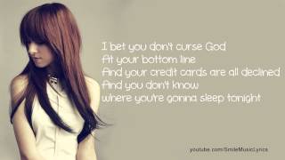 Christina Grimmie  I Bet You Dont Curse God Lyrics [upl. by Karee]