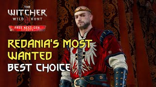 Redanias Most Wanted Best Choice The Witcher 3 Walkthrough Gameplay [upl. by Yerkovich]