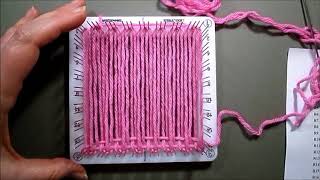 TwoLayer Warping  Basic Twill Part 1 pin loom [upl. by Rufe970]