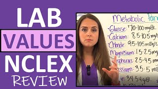 Lab Values Nursing NCLEX Review for Nurses and Nursing Students [upl. by Sears]