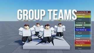 How To Make Group Teams  Roblox Studio 2021 [upl. by Hamil]