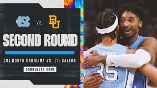 North Carolina vs Baylor  Second Round NCAA tournament extended highlights [upl. by Arch]