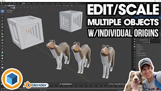 EditScaleExtrude MULTIPLE OBJECTS with Individual Origins in Blender [upl. by Karl200]