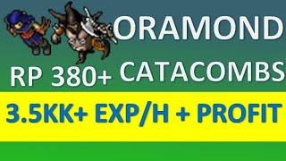 Tibia Guias  RP 380  Oramond Catacombs Centro 35kk exphr 300500k profith [upl. by Ettenwad]