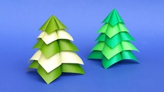 Quick and Easy Origami Christmas Tree 🎄 DIY Tutorial [upl. by Older]