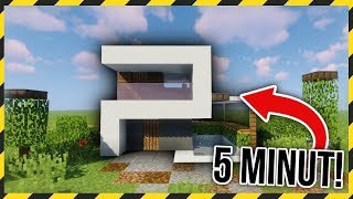 Minecraft NOWOCZESNY DOMEK w 5 MINUT jak zbudować [upl. by Stilu]