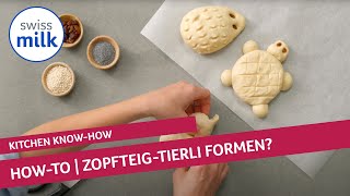 Wie kann ich ZopfteigTierli formen  HowtoVideo  Swissmilk 2020 [upl. by Nosyla]