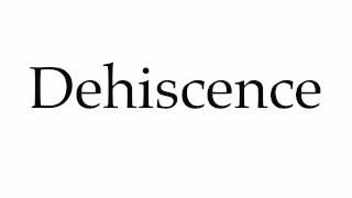 How to Pronounce Dehiscence [upl. by Kcirdet]