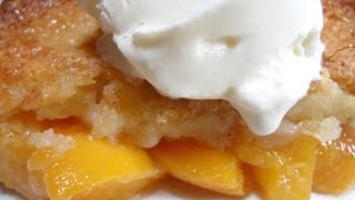 How to make Peach Cobbler  Canned Peaches  Fast [upl. by Almallah]