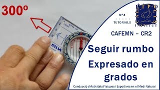 Seguir un rumbo expresado en grados utilizando una brújula [upl. by Ainavi]