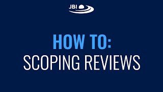 Steps for scoping reviews [upl. by Annovaj]