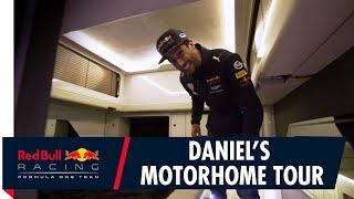 F1 Cribs Daniel Ricciardos Motorhome for Europe [upl. by Tani345]