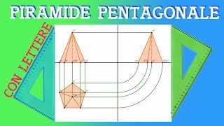 Proiezione Ortogonale di una Piramide Pentagonale [upl. by Lear]