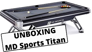 Titan MD Sports UNBOXING Pool Table VLOG [upl. by Naoj]