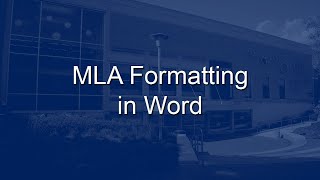 MLA Formatting in Word [upl. by Rodney]