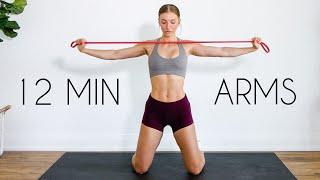 12 min UPPER BODY RESISTANCE BAND Workout At Home [upl. by Tilly948]