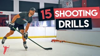 15 HOCKEY SHOOTING DRILLS PERFECT FOR AT HOME 🏒 [upl. by Akiehs]