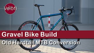 Top notch Gravel  Cyclocross Bike Build from an old MTB [upl. by Odnomar527]