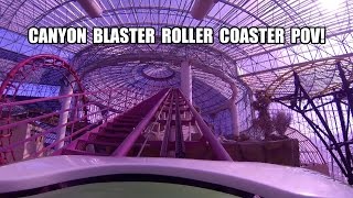 Canyon Blaster Roller Coaster POV Adventuredome Las Vegas [upl. by Matthia]