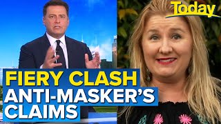 Hosts clash with antimasker after claims COVID19 was ‘orchestrated’  Today Show Australia [upl. by Idurt325]