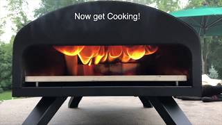 Bertello Pizza Oven  Using Wood with Charcoal [upl. by Dee]