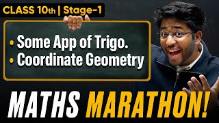 Class 10th Maths Maha Marathon  Some App of Trigonometry amp Coord Geometry 🔥  Shobhit Nirwan [upl. by Gus955]