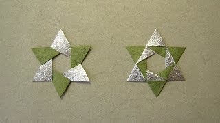 Christmas Origami Instructions Hex Star Maria Sinayskaya [upl. by Alleacim]