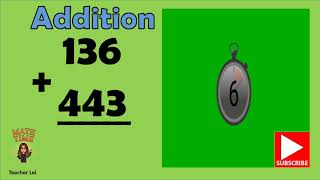 Addition three digits without regrouping addition addmath [upl. by Rambow]