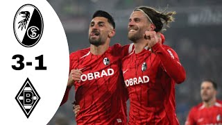 SC Freiburg 31 Borussia Mgladbach Highlights  Bundesliga 20242025 [upl. by Bronnie]