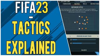 All Custom Tactics Instructions Explained in FIFA 23 [upl. by Janicki]