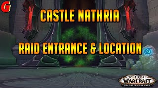 Castle Nathria Raid Entrance amp Location  Shadowlands [upl. by Htyderem116]