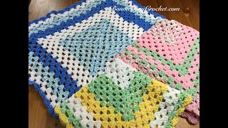 EASY BEGINNERS Granny Square Baby Blanket with Bonnie Barker [upl. by Irma]