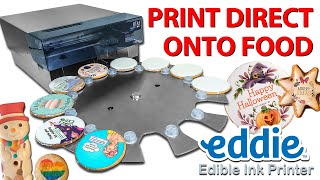 EDDIE  worlds only EDIBLE INK desktop printer [upl. by Erapsag780]