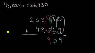 Adding multi digit numbers with regrouping [upl. by Anelagna]