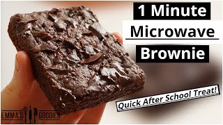 1 Minute Microwave BROWNIE  The EASIEST Chocolate Brownie Recipe [upl. by Atisusej68]