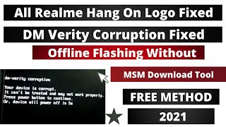 All Realme device is corrupted Error Fixed  dm verity corruption  Realme 3i3C2C12C13 Flashing [upl. by Yram]