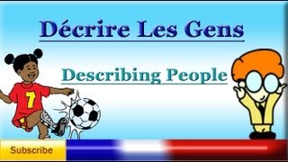 French Lesson 51  Describing Someone  Physical Appearance  Characteristics Vocabulary [upl. by Esinyt]