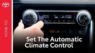 How To Set The Automatic Climate Control In Your Toyota [upl. by Rehsa]