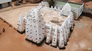 Drone Footage of the Larabanga Mud Mosque In Ghana  Near Mole National Park [upl. by Eiznik]