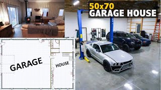 50x70 Garage House  FULL TOUR and COST Breakdown [upl. by Plank9]