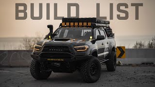 Tacoma Lifestyle 3rd Gen Full Rig Walk Around  Complete Build List [upl. by Erdnaed708]