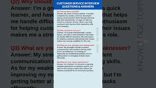 Customer Service Interview Questions and Answers [upl. by Adnael240]