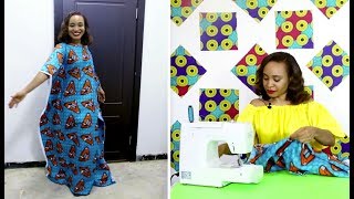 How to Sew the Perfect Kaftan Dress in minutes DETAILED STEPS [upl. by Gregrory243]