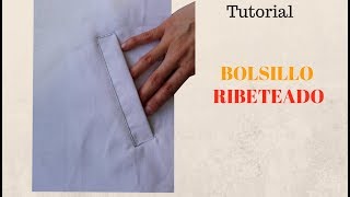 DIY Como hacer bolsillo ribeteado [upl. by Faires]