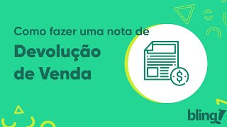 Como fazer uma nota de devolução de venda [upl. by Ahsoet]