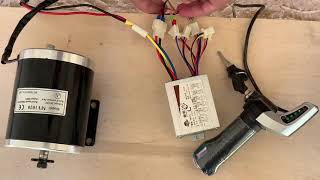 MY1020 24V 500W motor and controller wiring connection [upl. by Rolland934]