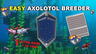 Easy Axolotl Breeding Farm  Minecraft 117 [upl. by Cigam]