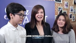 ABSCBN Film Restoration Charlene Gonzales amp Kids Interview [upl. by Enihpled]