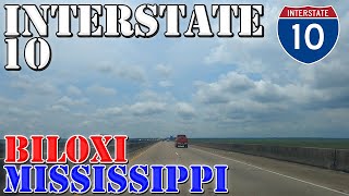 I10 West  Biloxi  Gulfport  Mississippi  4K Highway Drive [upl. by Adas]